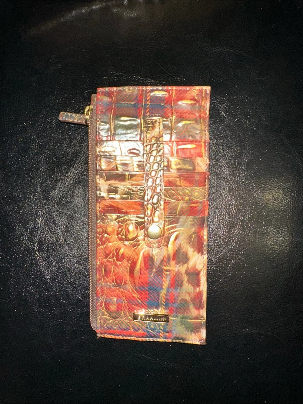❤️🤎 Brahmin Lorelei and Credit Card Holder in Tartan Animal 🤎❤️